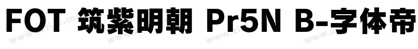 FOT 筑紫明朝 Pr5N B字体转换